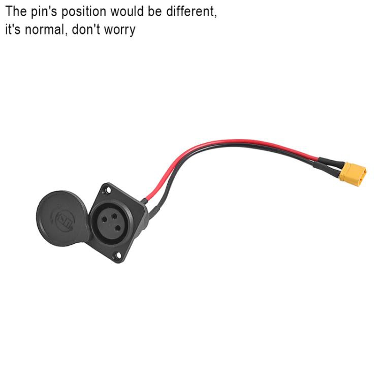 X1673 For INOKIM OXO OX Electrical Scooter Power Port XLR Cannon 3-Pin Charging Socket