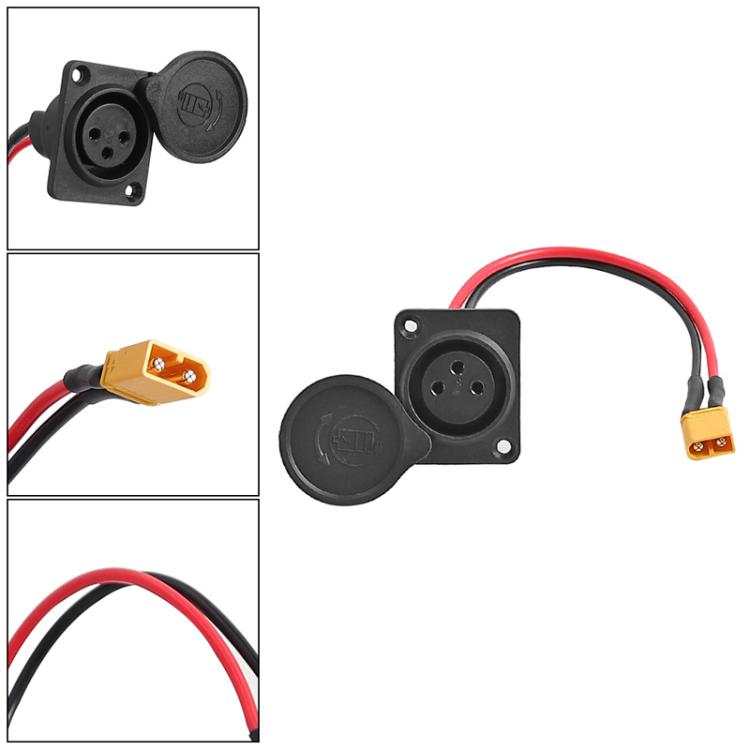 X1673 For INOKIM OXO OX Electrical Scooter Power Port XLR Cannon 3-Pin Charging Socket
