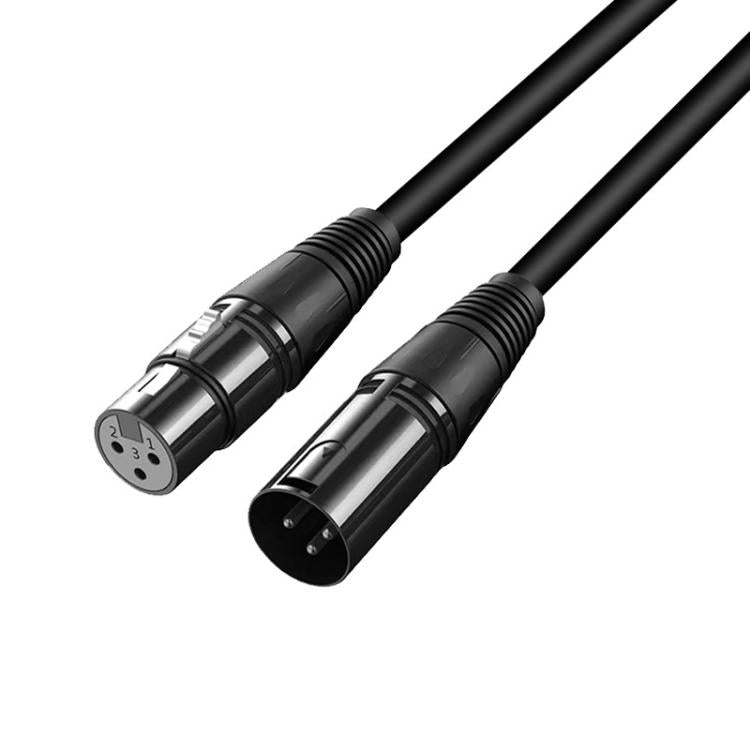 VEGGIEG Male to Female Microphone Stereo Microphone Cable Amplifier XLR Balanced Copper Cannon Audio Cable, Length: 1m - Black