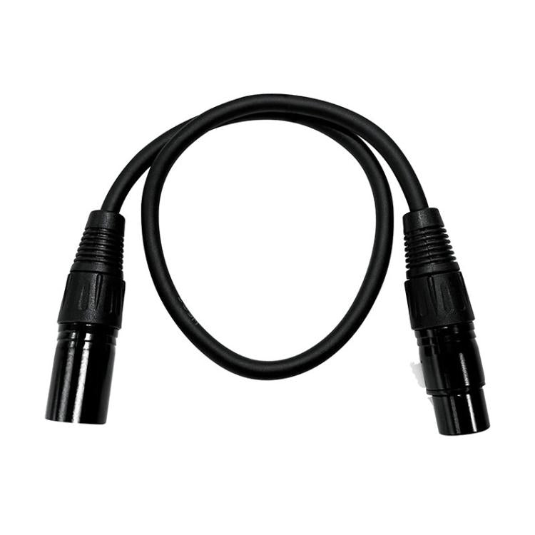 VEGGIEG Male to Female Microphone Stereo Microphone Cable Amplifier XLR Balanced Copper Cannon Audio Cable, Length: 0.3m - Black