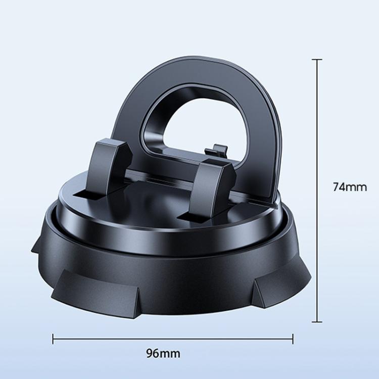 Car Navigation Stand Car Phone Holder 360 Rotating Powerful Adsorption Dashboard Multifunctional Phone Holder - Black