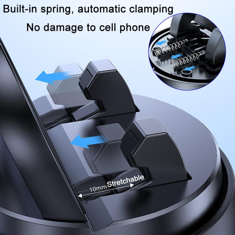 Car Navigation Stand Car Phone Holder 360 Rotating Powerful Adsorption Dashboard Multifunctional Phone Holder - Black