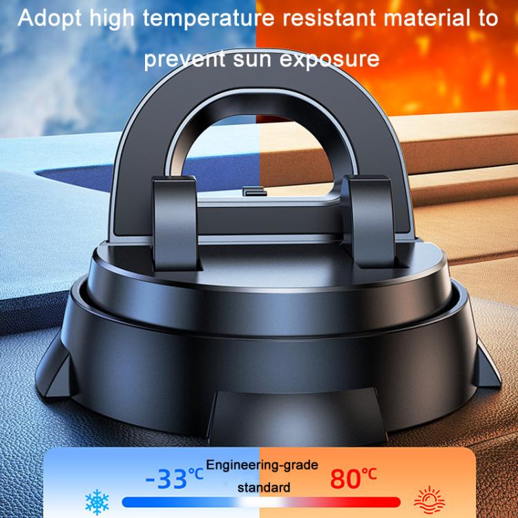 Car Navigation Stand Car Phone Holder 360 Rotating Powerful Adsorption Dashboard Multifunctional Phone Holder - Black