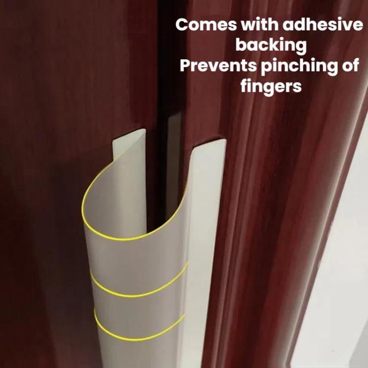 Anti-pinch Hand Door Hinge Protector Cover Home Baby Safety Door Sealing Self-adhesive Protection Strip, Spec: 120x10cm - Frosted Clear