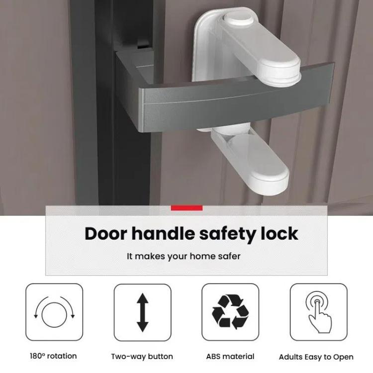 Children Security Lock Anti-Opening Anti-Pet Dogs Cats Open Cabinet Drawer Window Door Lock - White