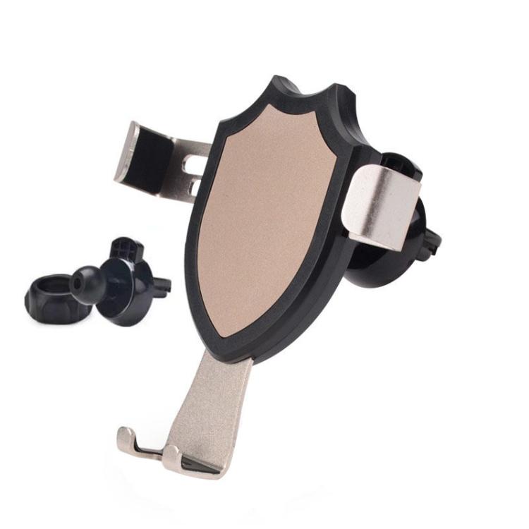Air Outlet Clip-on Gravity 360-degree Rotating Car Phone Holder, Color: Gold Eagle Beak Clip