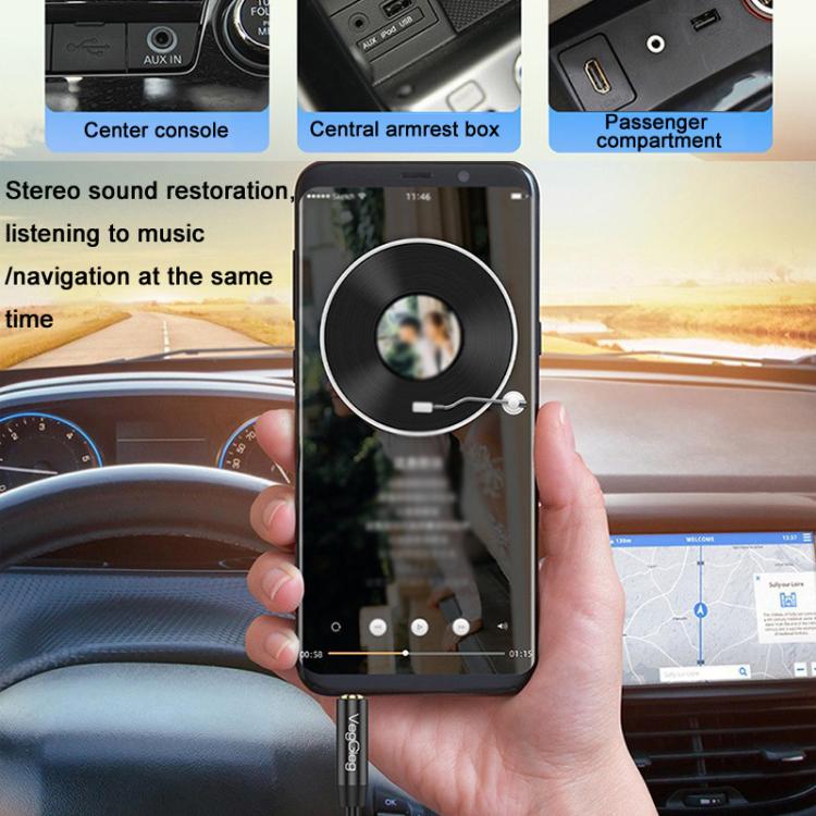 VegGieg 3.5mm Male To Male Aux Audio Cable Phone Computer Car Earphone Listening Audio Connection Cable, Length: 3m - Black