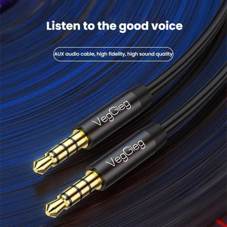 VegGieg 3.5mm Male To Male Aux Audio Cable Phone Computer Car Earphone Listening Audio Connection Cable, Length: 3m - Black