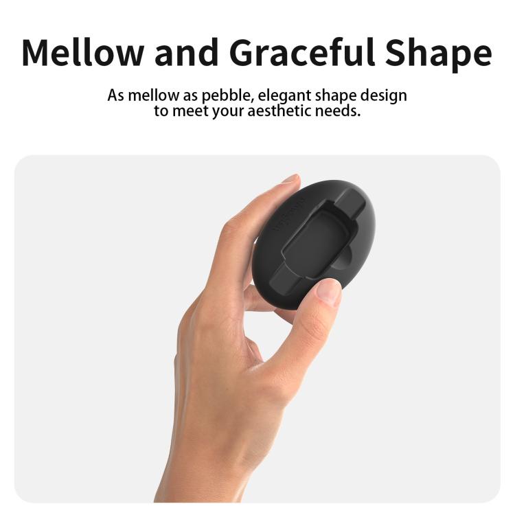 For Insta360 X5 / X4 aMagisn Silicone Base Desktop Stand Car Dashboard Holder - Black
