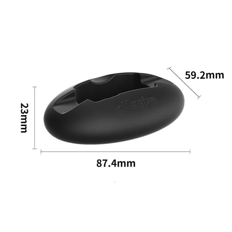 For Insta360 X5 / X4 aMagisn Silicone Base Desktop Stand Car Dashboard Holder - Black