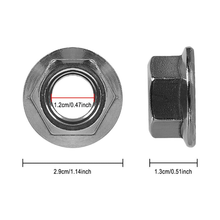 2xX1399 For INOKIM OXO OX Electrical Scooter Universal Tooth M14 Iron Flange Nut For Fixing Motor Shaft