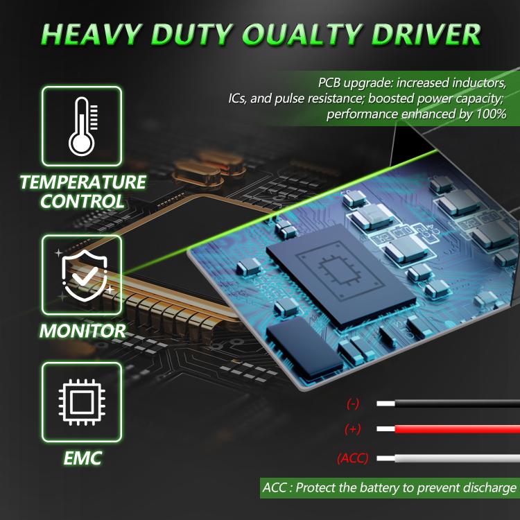 40W Motorcycle Wired Switch Integrated Waterproof Demon Eye Spotlight - Green Light