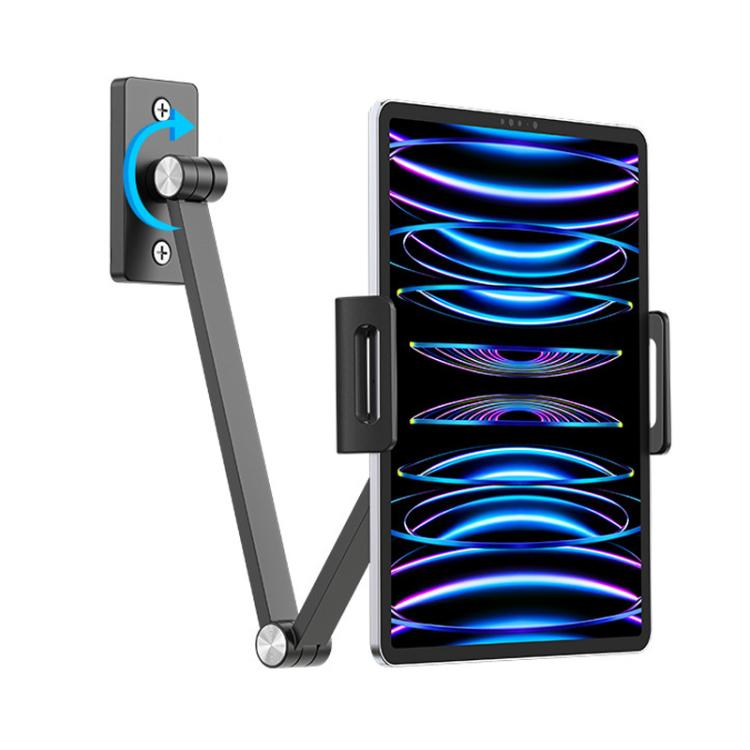 For 4.7-12.9inch Cell Phone Tablet PC Universal Bracket Base 360 Rotation Foldable Wall Mounted Support Holder Clip