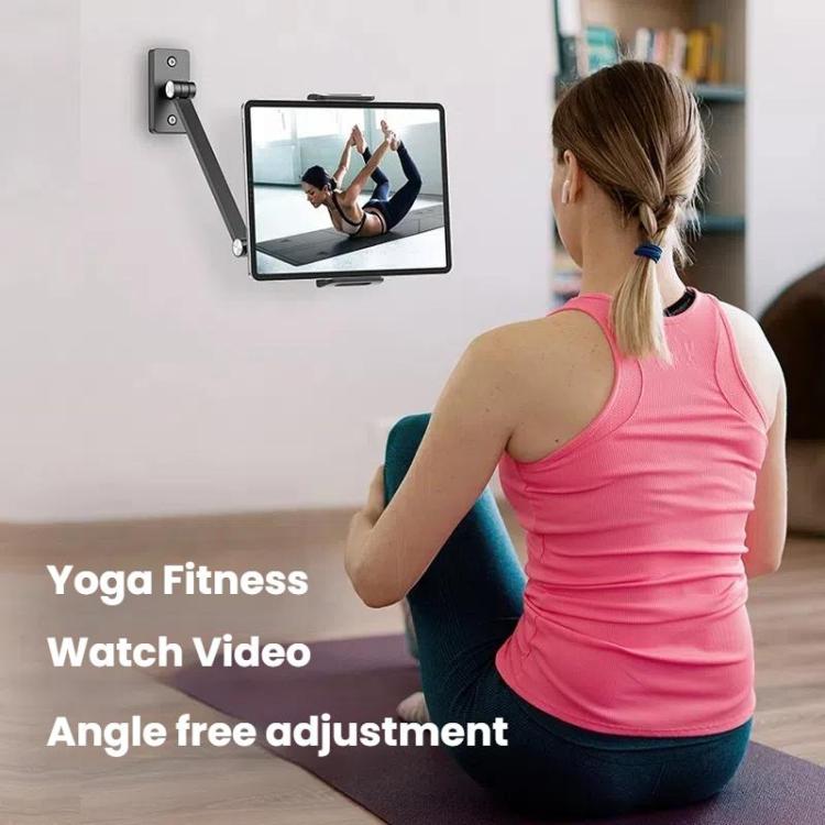 For 4.7-12.9inch Cell Phone Tablet PC Universal Bracket Base 360 Rotation Foldable Wall Mounted Support Holder Clip