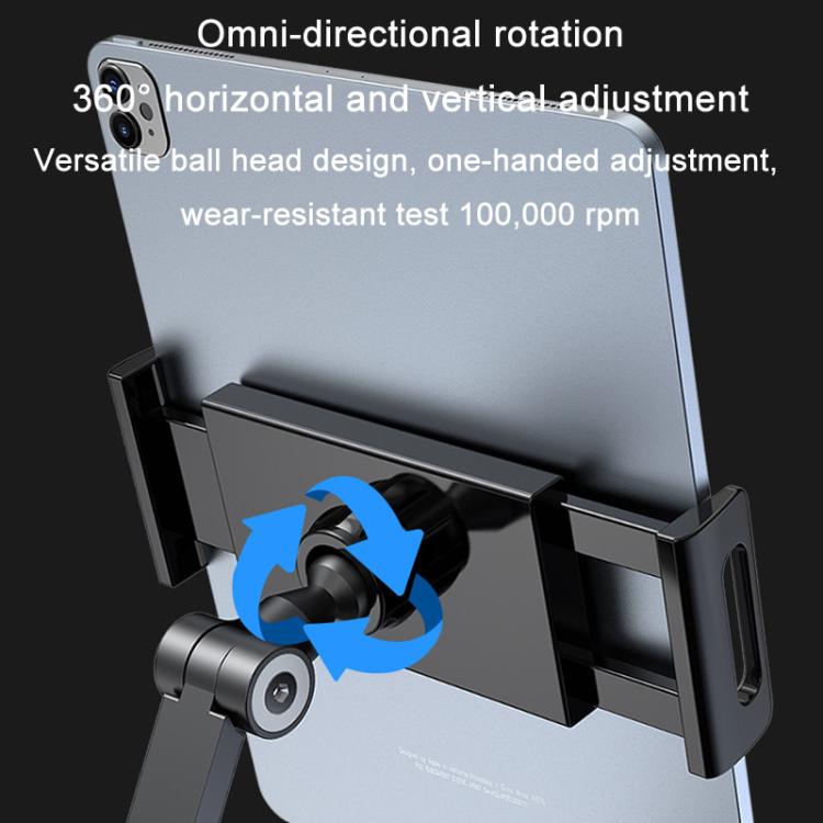 For 4.7-12.9inch Cell Phone Tablet PC Universal Bracket Base 360 Rotation Foldable Wall Mounted Support Holder Clip