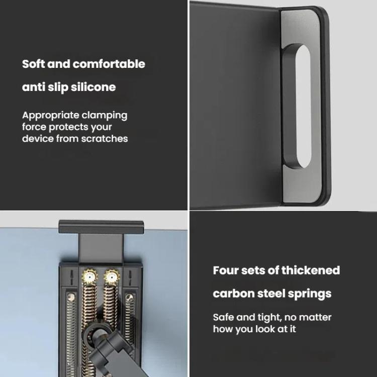 For 4.7-12.9inch Cell Phone Tablet PC Universal Bracket Base 360 Rotation Foldable Wall Mounted Support Holder Clip