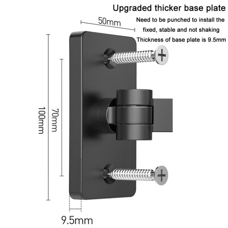 For 4.7-12.9inch Cell Phone Tablet PC Universal Bracket Base 360 Rotation Foldable Wall Mounted Support Holder Clip
