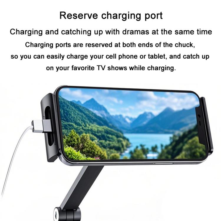 For 4.7-12.9inch Cell Phone Tablet PC Universal Bracket Base 360 Rotation Foldable Wall Mounted Support Holder Clip