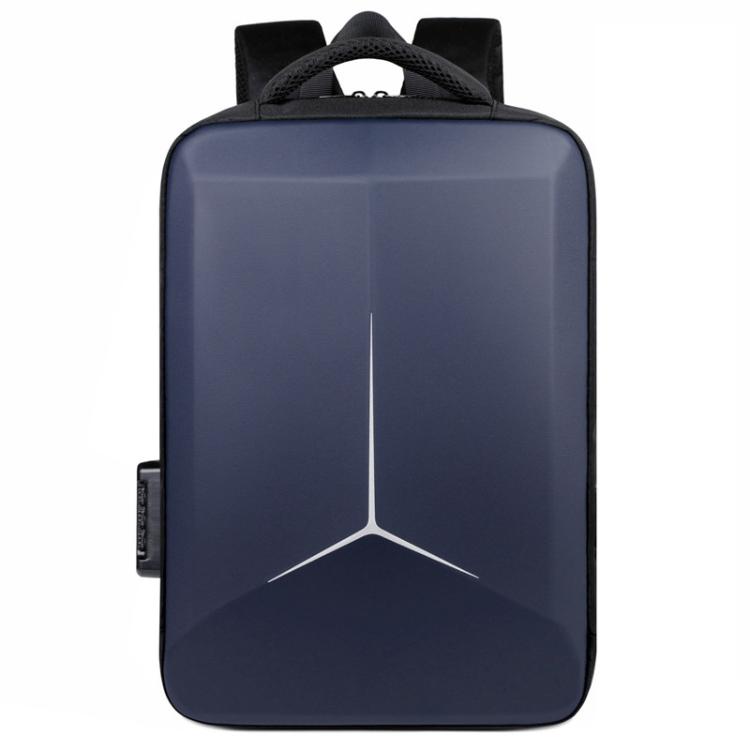 15.6-16.6 Inch Hard Shell Laptop Backpack with USB+Type-C Charging Ports Unisex Anti-Theft  Business Travel Bag Airbag Blue