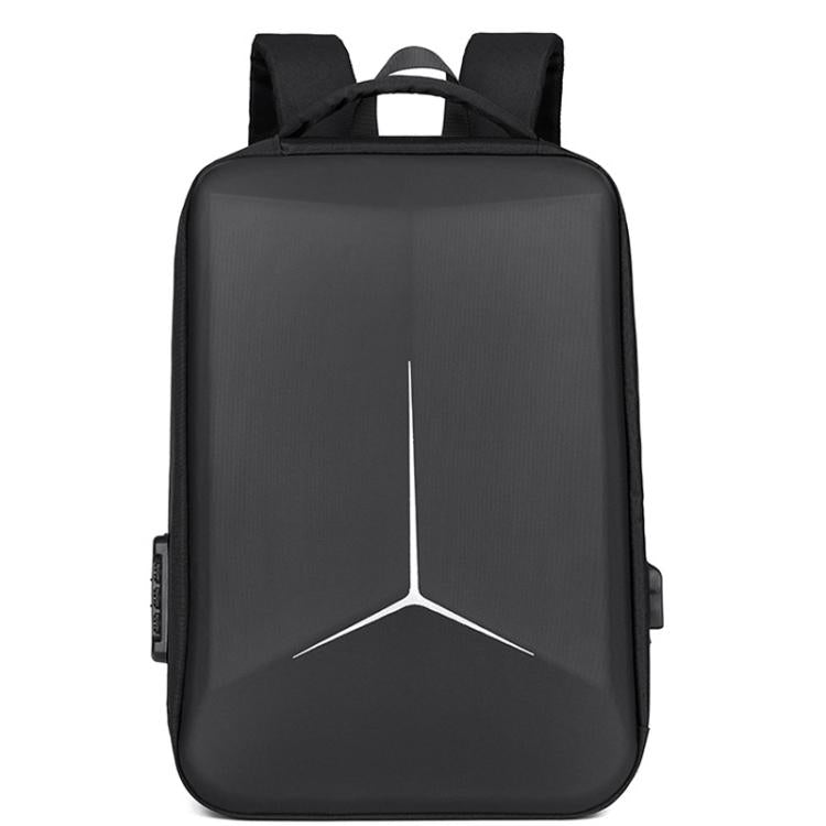 15.6-16.6 Inch Hard Shell Laptop Backpack with USB+Type-C Charging Ports Unisex Anti-Theft  Business Travel Bag Airbag Black