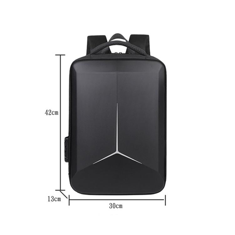 15.6-16.6 Inch Hard Shell Laptop Backpack with USB+Type-C Charging Ports Unisex Anti-Theft  Business Travel Bag Airbag Gray