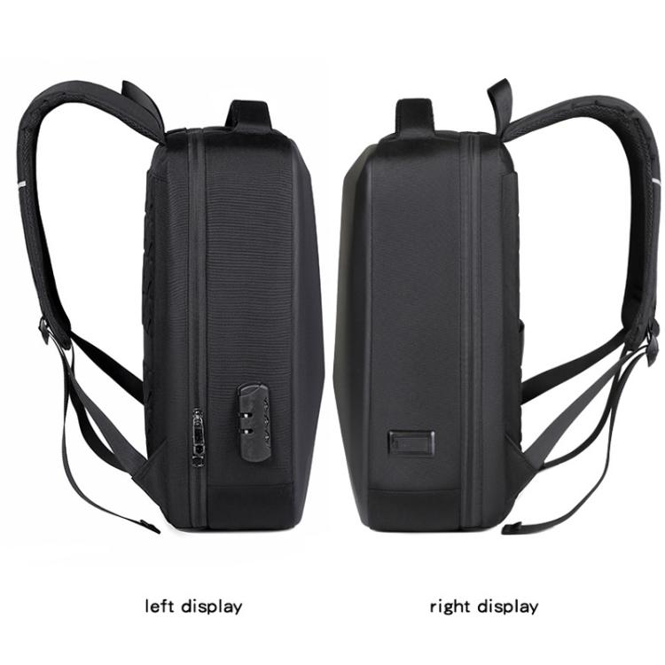15.6-16.6 Inch Hard Shell Laptop Backpack with USB+Type-C Charging Ports Unisex Anti-Theft  Business Travel Bag Airbag Blue