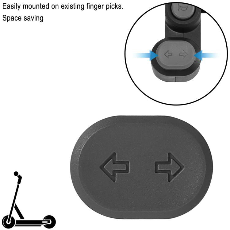 For Ninebot G2 MAX 2 F2 PRO Electric Scooter Turn Signal Switch Button - Replacement LED Light Control Switch - Black
