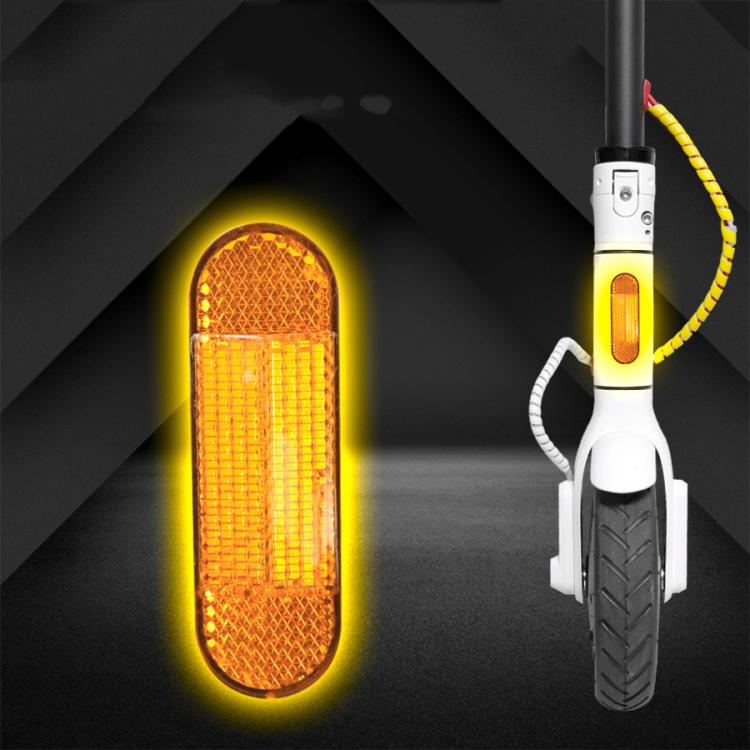 Front Tube Safety Reflective Sticker Warn Reflector For Xiaomi M365 / 1S/ Pro / Pro 2 Electric Scooter - Yellow