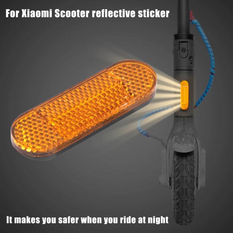 Front Tube Safety Reflective Sticker Warn Reflector For Xiaomi M365 / 1S/ Pro / Pro 2 Electric Scooter - Yellow