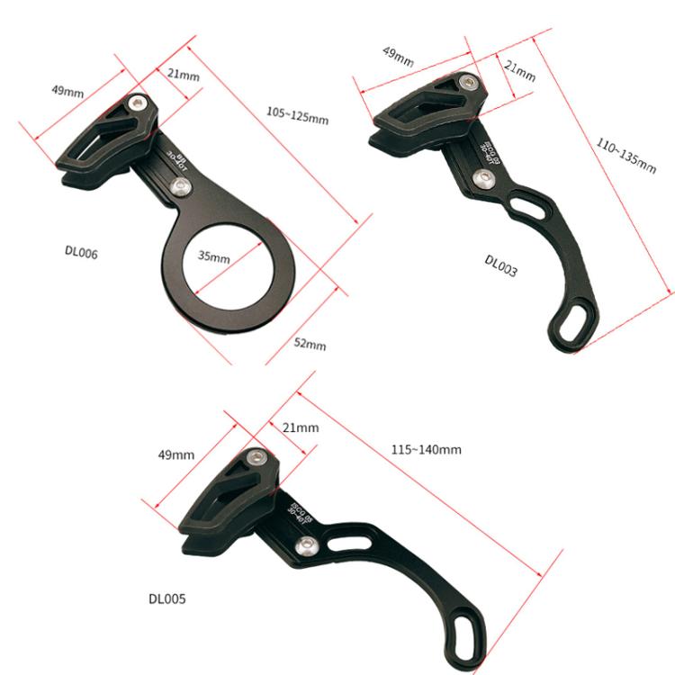 Bicycle Front Derailleur Single-Plate Positive Negative Tooth Chain Guide, Color: ISG03 Model Red
