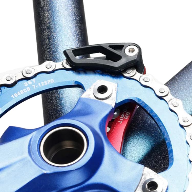Bicycle Front Derailleur Single-Plate Positive Negative Tooth Chain Guide, Color: ISG05 Model Red