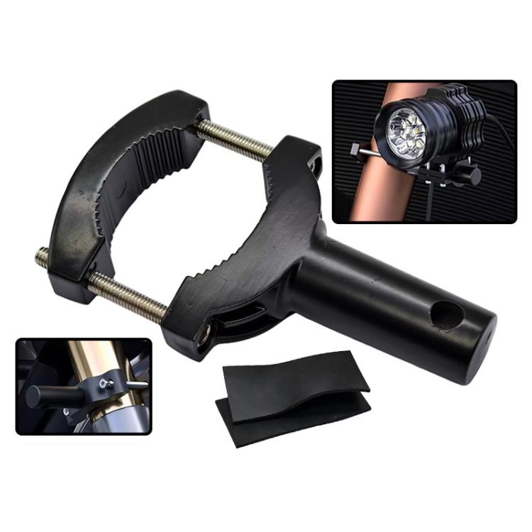 KZG-007 Motorcycle Shock-absorbing Clamp-type Spotlight Fixing Bracket - Black