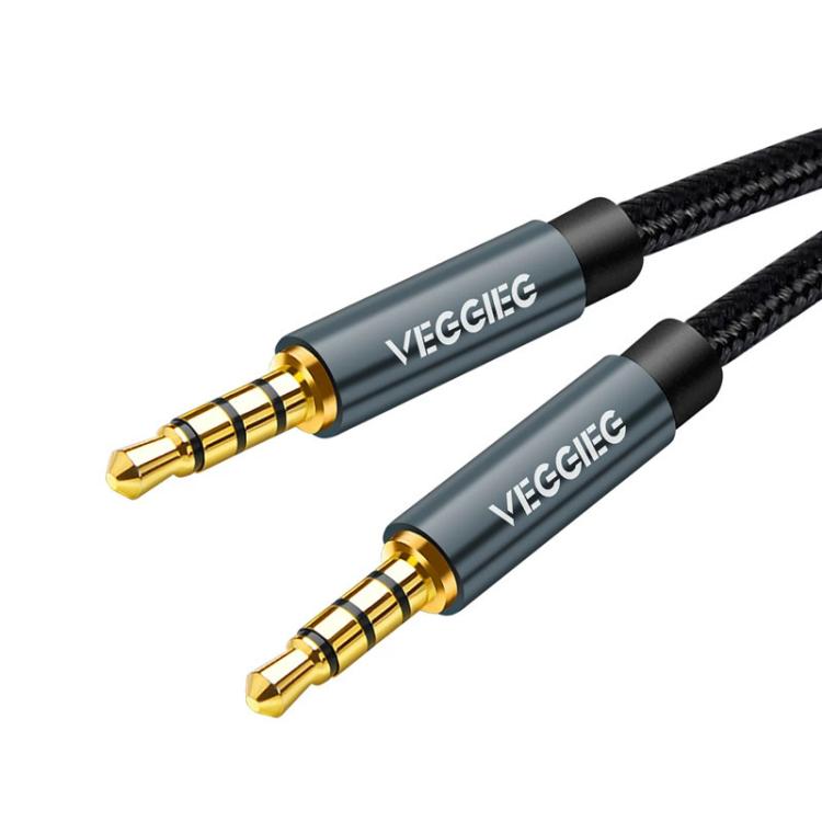 VegGieg Aux Car Audio Cable 3.5mm Male To Male Connection Cable For Phone Computer Stereo Amplifier Earphone, Length: 5m - Braided