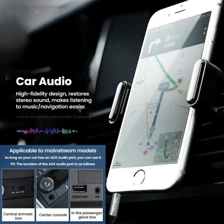 VegGieg Aux Car Audio Cable 3.5mm Male To Male Connection Cable For Phone Computer Stereo Amplifier Earphone, Length: 2m - Braided