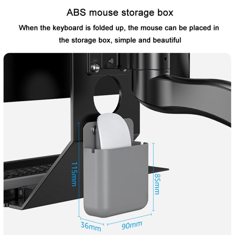 Monitor Bracket Industrial Equipment Cabinet Wall Mount All-In-One Stand Mouse Keyboard Bracket, Style: WKS-1 21x60cm Tray Black