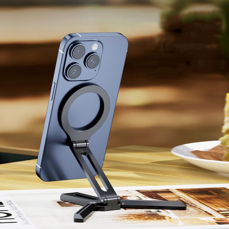 Foldable Magnet Tripod Desk Mount Phone Handle Smartphone Bracket