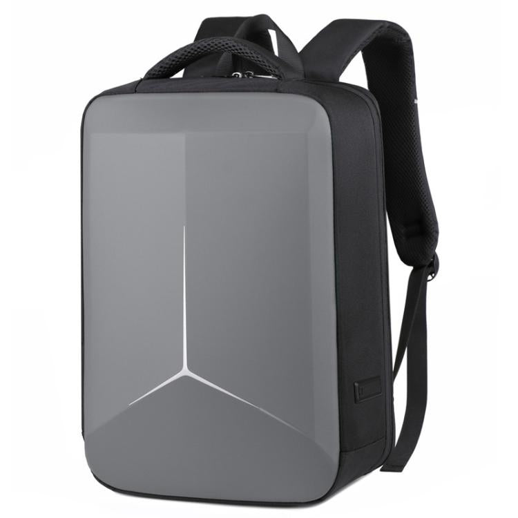 17.3-18 Inch Hard Shell Laptop Backpack with USB+Type-C Charging Ports Unisex Anti-Theft  Business Travel Bag, Color: Gray