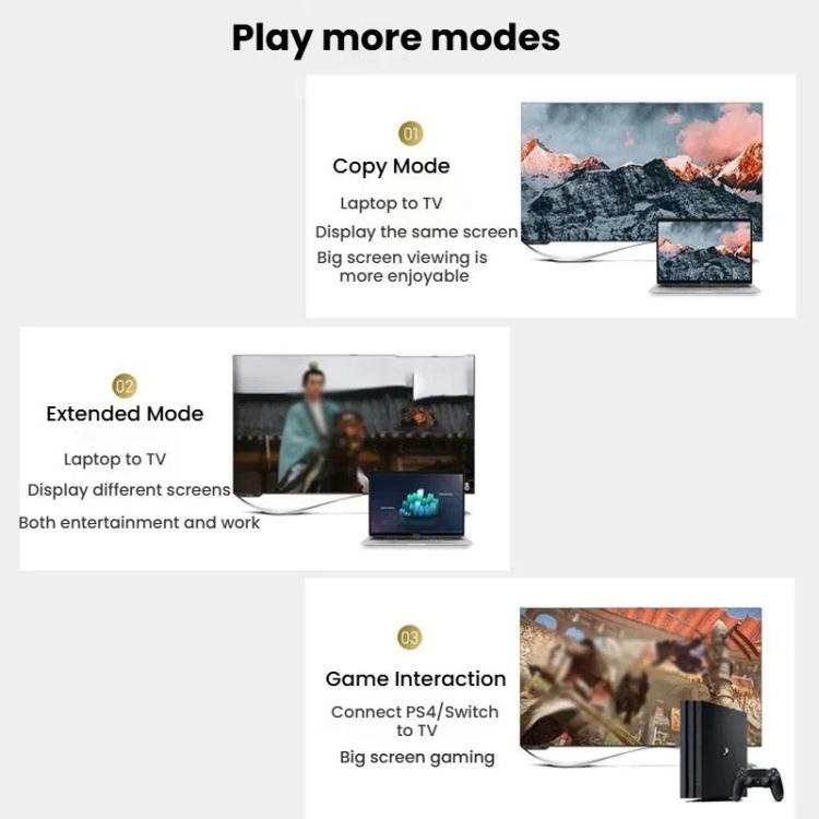 VegGieg V2.0 4K60Hz TV Set-Top Box Computer Monitor Projection HDMI Video Connection Cable, Size: 2m - Black