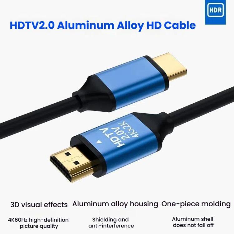 VegGieg V2.0 4K60Hz TV Set-Top Box Computer Monitor Projection HDMI Video Connection Cable, Size: 3m - Black