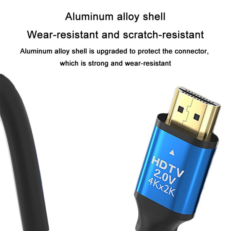 VegGieg V2.0 4K60Hz TV Set-Top Box Computer Monitor Projection HDMI Video Connection Cable, Size: 2m - Black