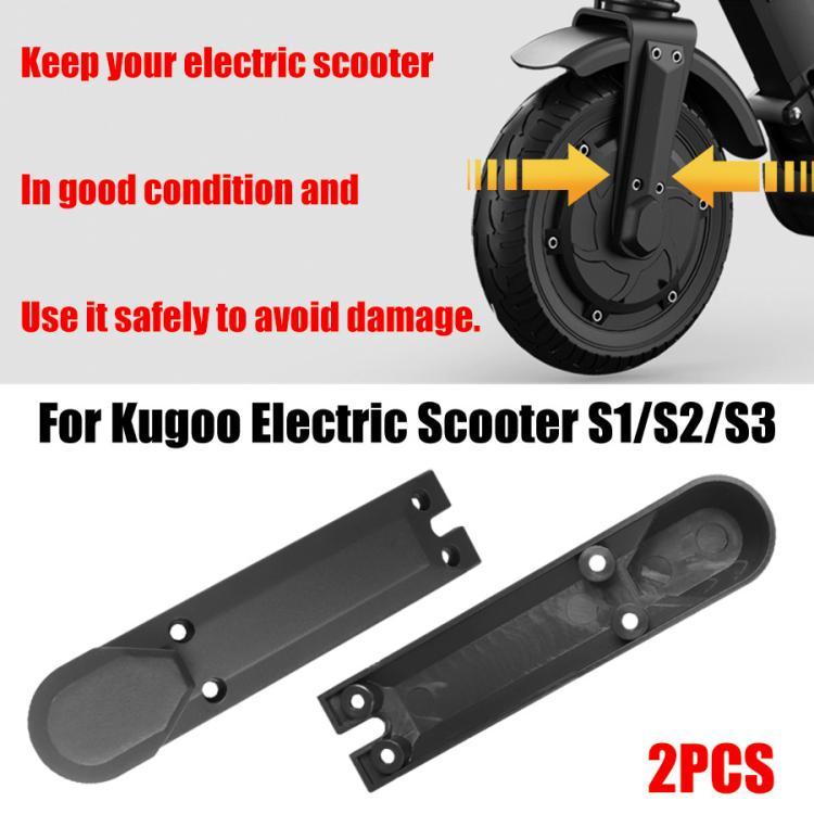2pcs /Pack Front Wheel Cover For Kugoo 8 Inch Electric Scooter - Black