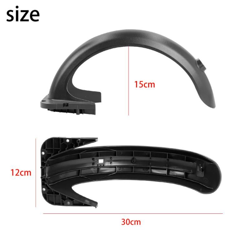 Rear Wheel Mudguard for Ninebot MAX G30 Electric Scooter Durable Replacement Mudguard - Black