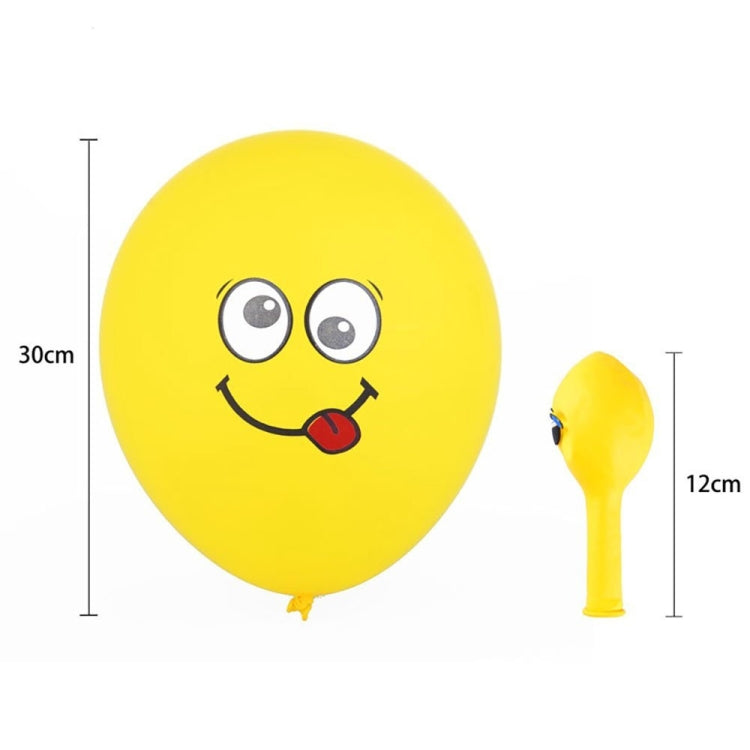 50 PCS Cute Printed Big Eyes Smiley Latex Balloons Birthday Party Decoration