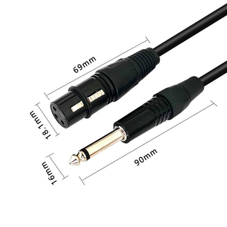 VEGGIEG 3Pin XLR Speaker Loudspeaker Cable Mixer Audio Microphone Cable, Length: 1.5m