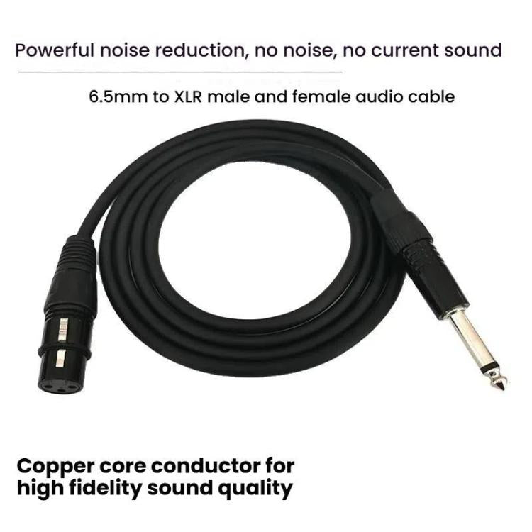 VEGGIEG 3Pin XLR Speaker Loudspeaker Cable Mixer Audio Microphone Cable, Length: 1.5m