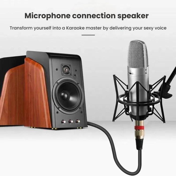 VEGGIEG 3Pin XLR Speaker Loudspeaker Cable Mixer Audio Microphone Cable, Length: 1.5m
