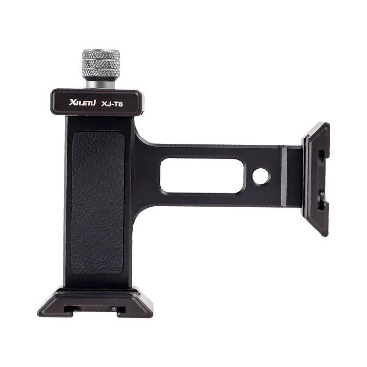 XILETU  XJ-T8 Metal Phone Holder Clamp With Cold Shoe 1/4-inch Screw Hole & Arca-Swiss Compatible Base