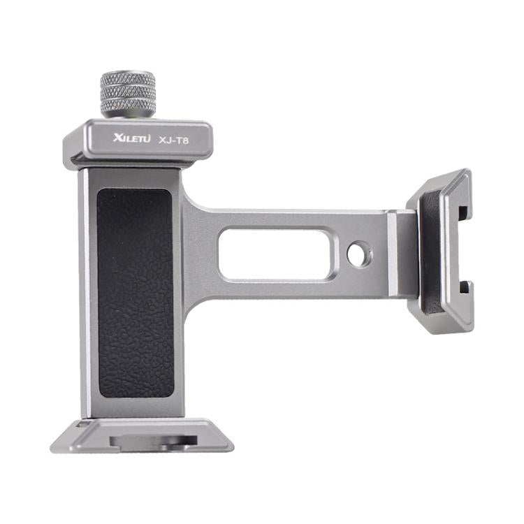 XILETU  XJ-T8 Metal Phone Holder Clamp With Cold Shoe 1/4-inch Screw Hole & Arca-Swiss Compatible Base