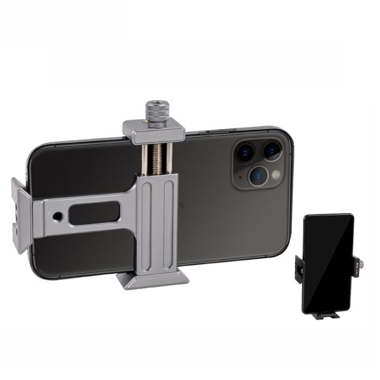 XILETU  XJ-T8 Metal Phone Holder Clamp With Cold Shoe 1/4-inch Screw Hole & Arca-Swiss Compatible Base