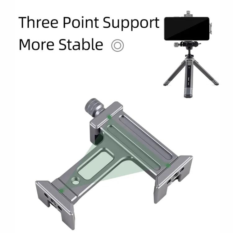 XILETU  XJ-T8 Metal Phone Holder Clamp With Cold Shoe 1/4-inch Screw Hole & Arca-Swiss Compatible Base